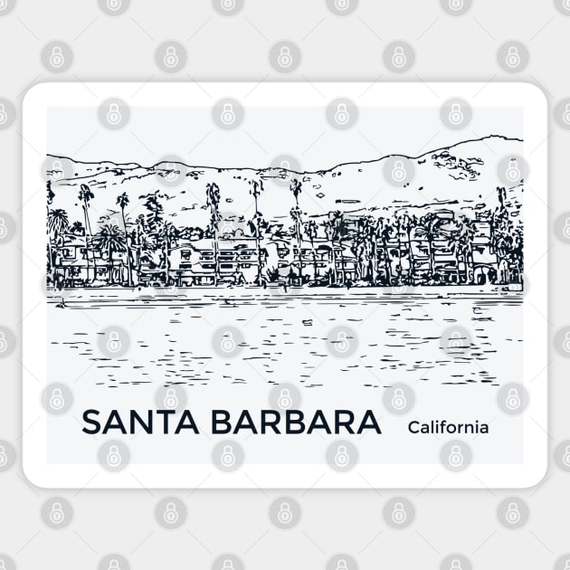 Santa Barbara California Sticker by Lakeric